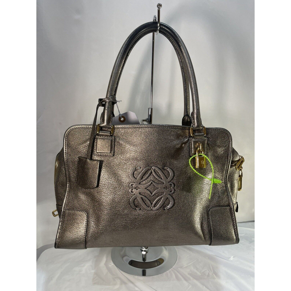 Loewe Metallic Bronze Leather Satchel